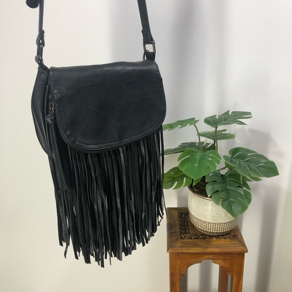 Aldo Vegan Leather Fringed Crossbody Bag